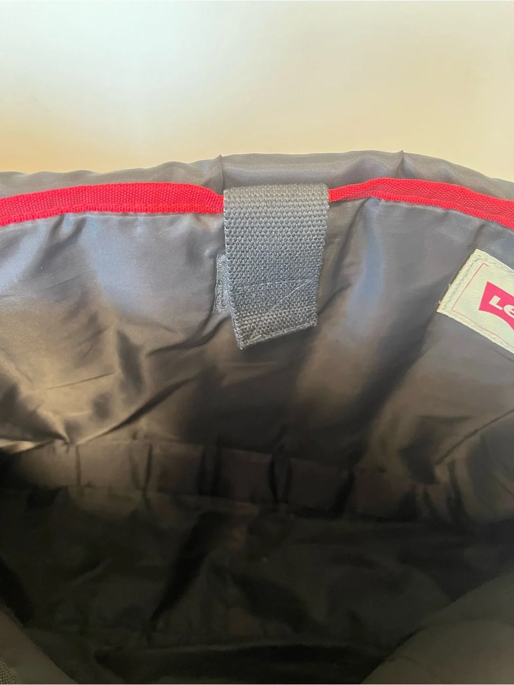 Levi's Blue-Gay Canvas Messenger Bag with Camo Trim